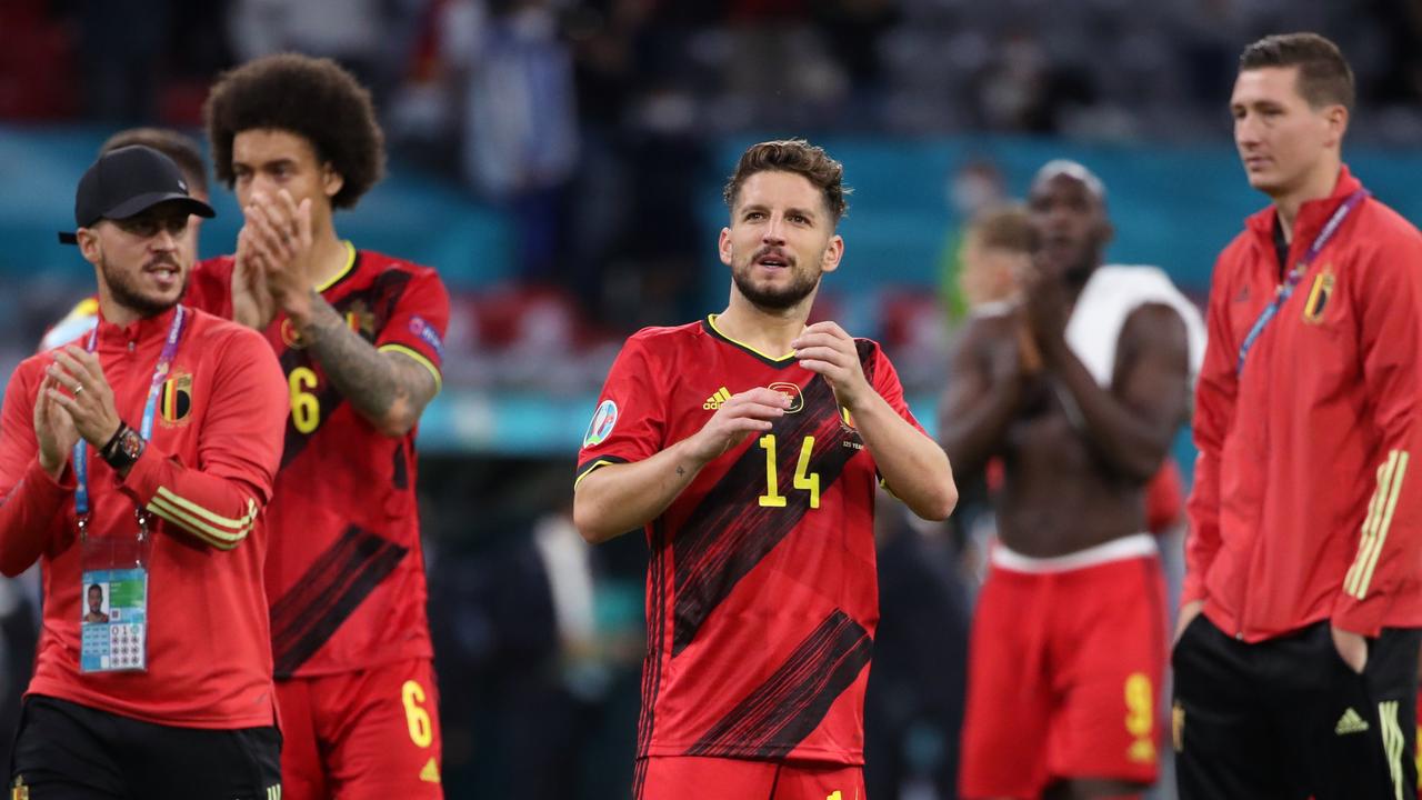 Déception pour les Belges après l'élimination au championnat d'Europe en quart de finale contre l'Italie.