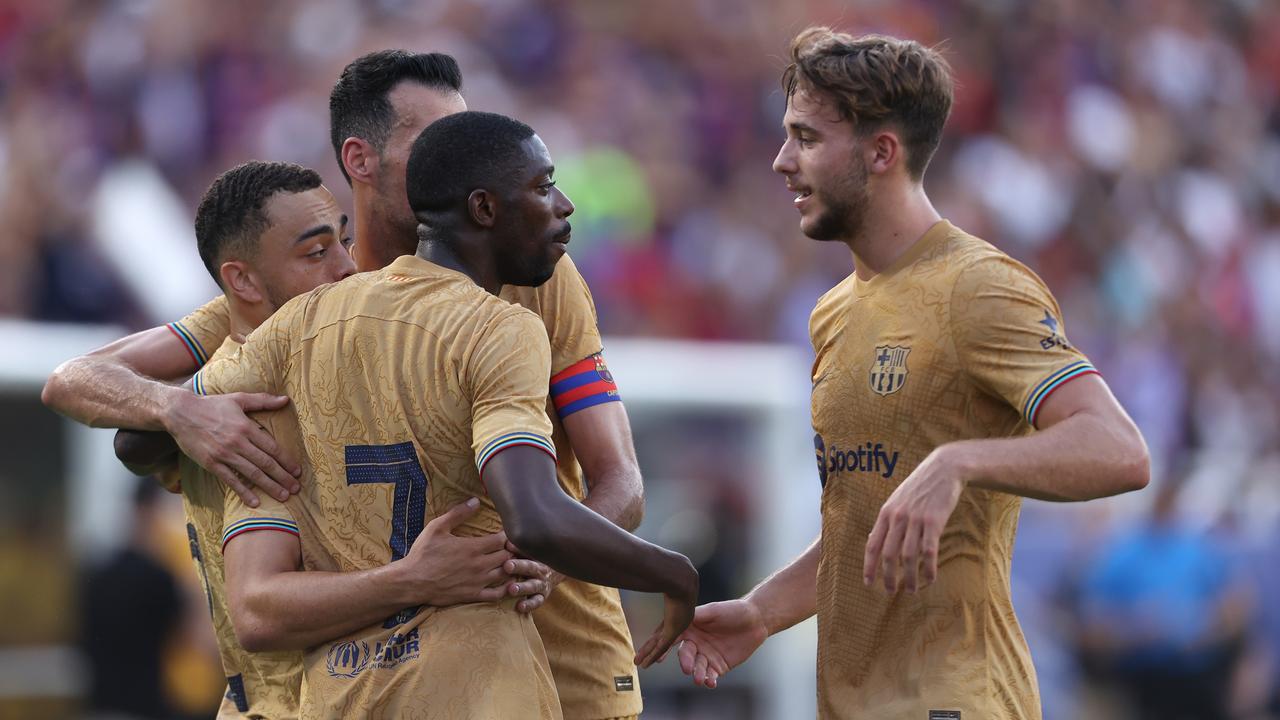 Ousmane Dembélé a marqué deux fois pour le compte du FC Barcelona.