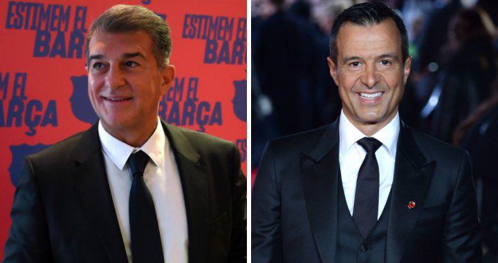 Une bombe en vue ? Laporta et Jorge Mendes se rencontrent à Barcelone avec la signature de Cristiano Ronaldo sur la table.