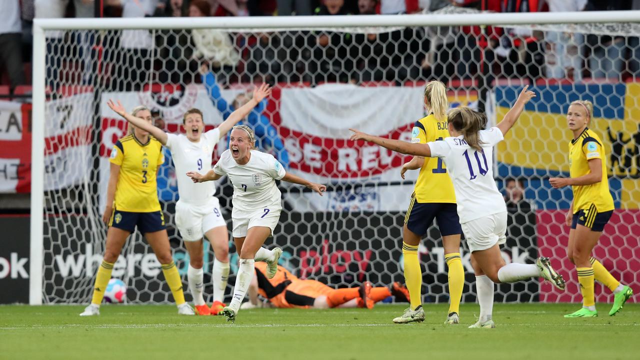 Beth Mead a ouvert le score pour l'Angleterre lors du match contre la Suède.