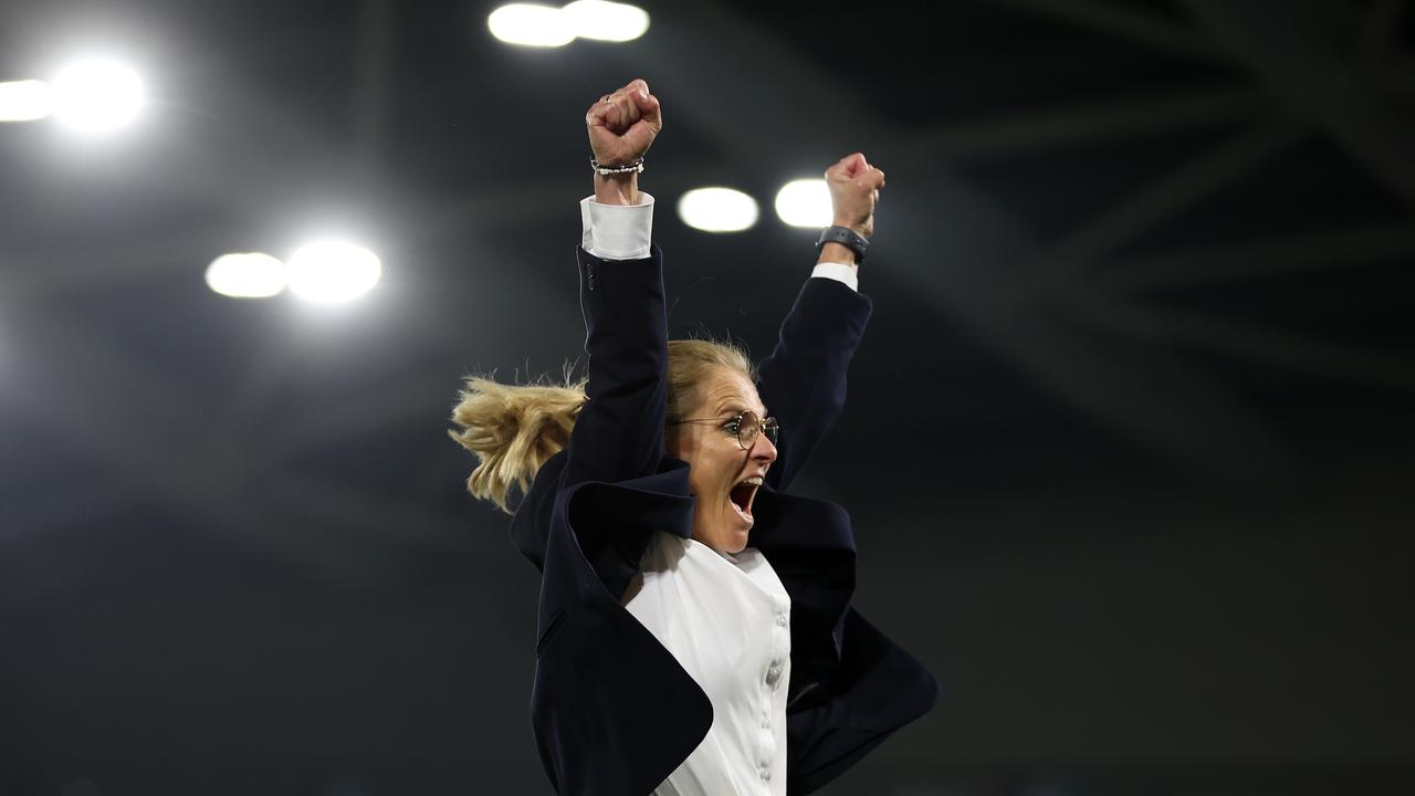 Sarina Wiegman est aux anges après avoir atteint les demi-finales avec l'Angleterre.