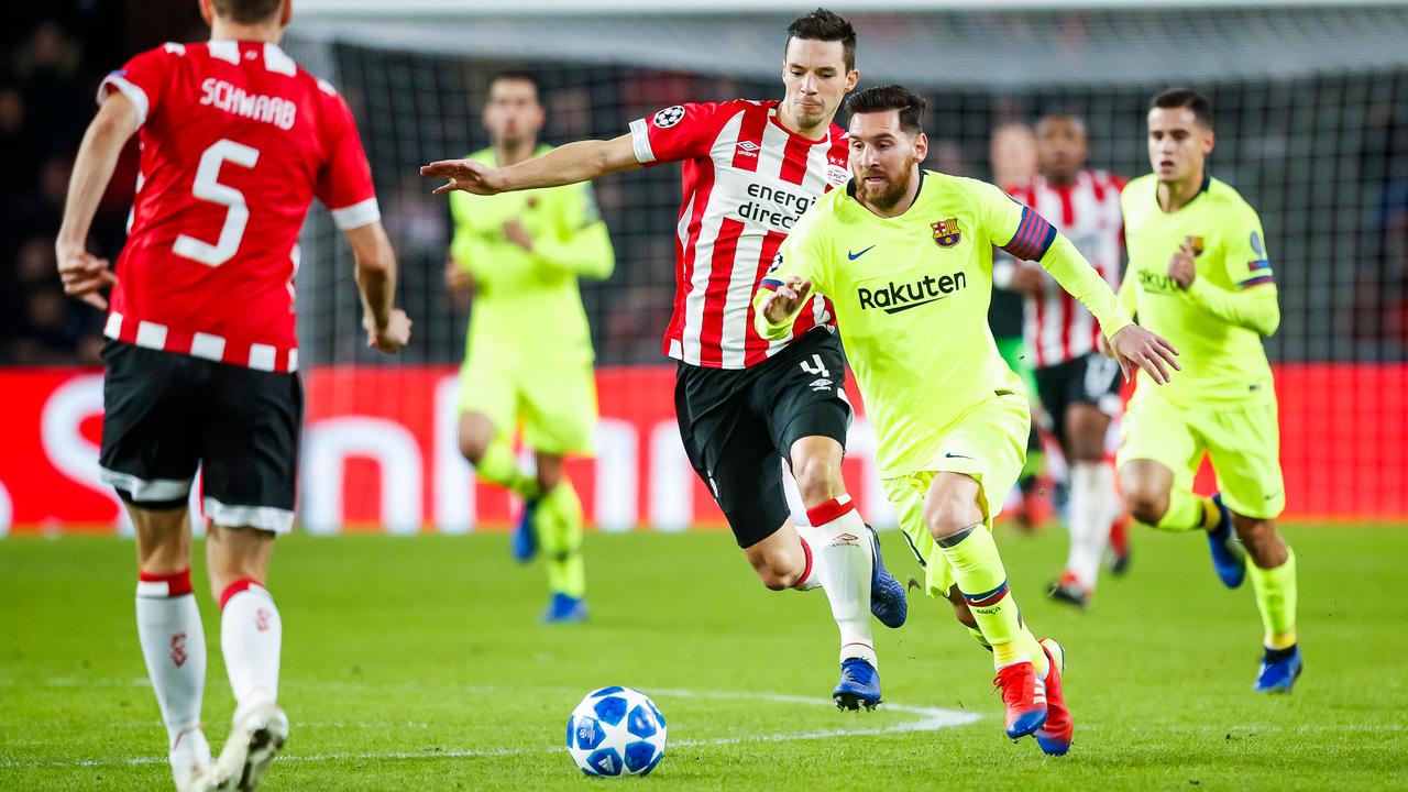 Lors de la dernière participation à la Ligue des champions en 2018, le PSV a joué contre le FC Barcelone de Lionel Messi.