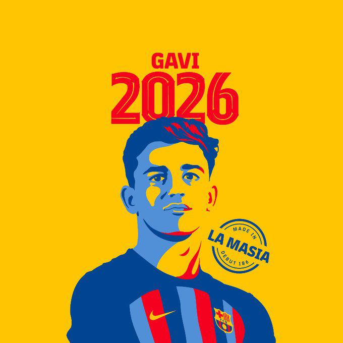 C'est ainsi que Barcelone a annoncé le renouvellement de son grand aujourd'hui : Gavi.