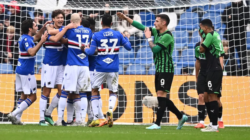La Sampdoria a battu Sassuelo par 1-2.