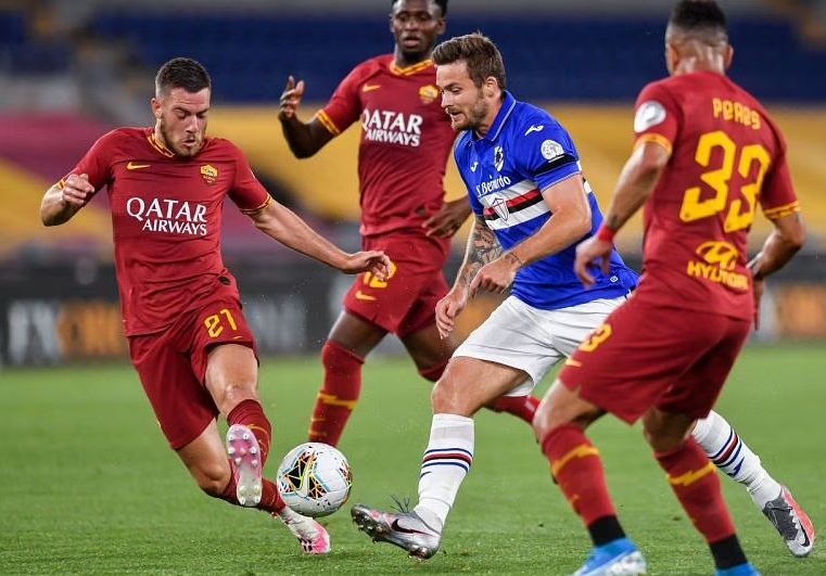 AS Roma vs Sampdoria pour la 28e journée de Calcio
