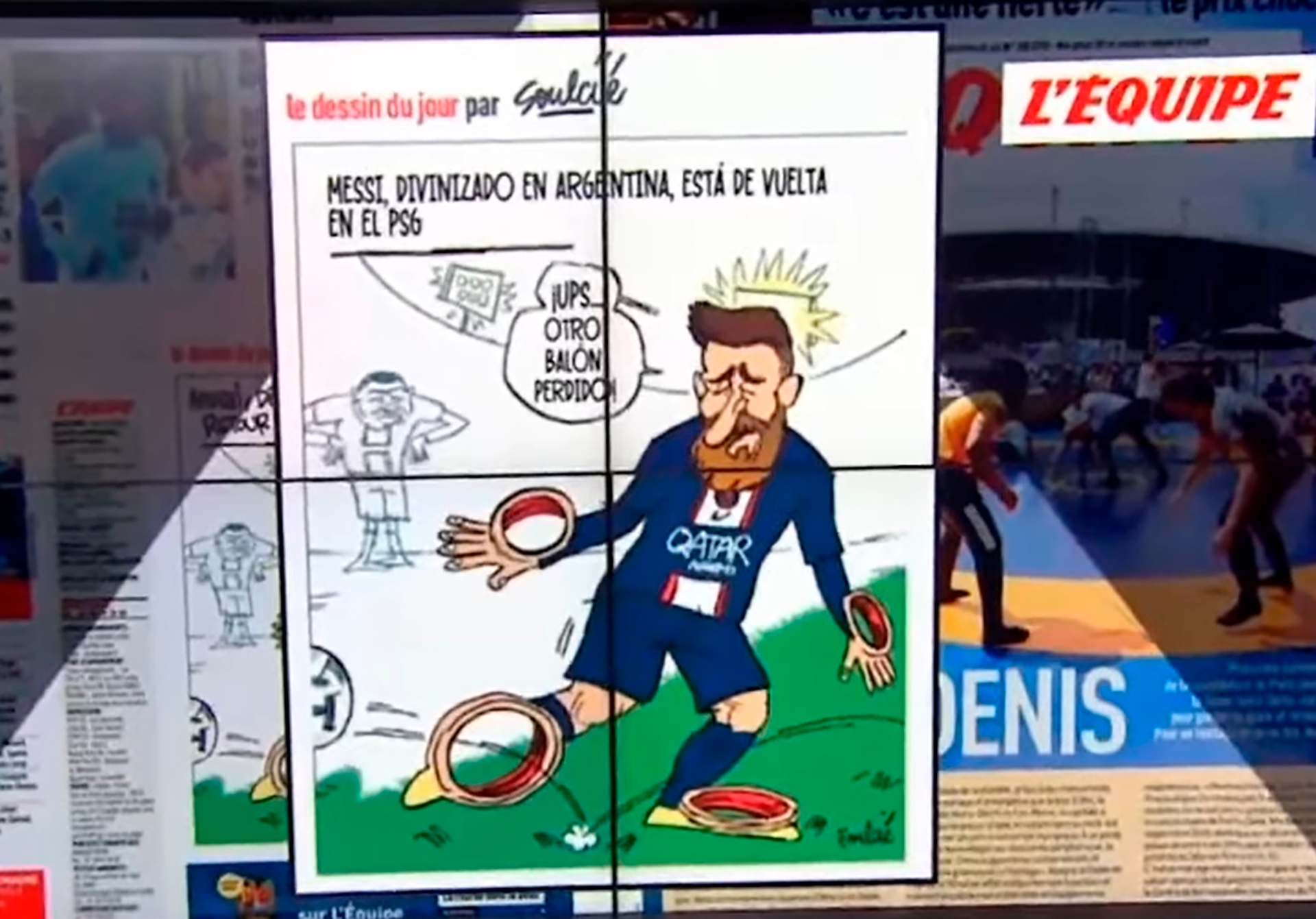 Dessin humoristique français sur Messi