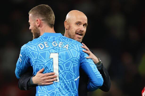 David de Gea avec Ten Hag.