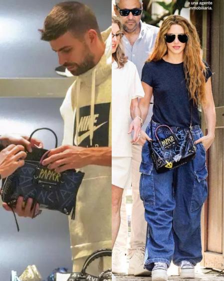 Shakira avec un sac en piqué