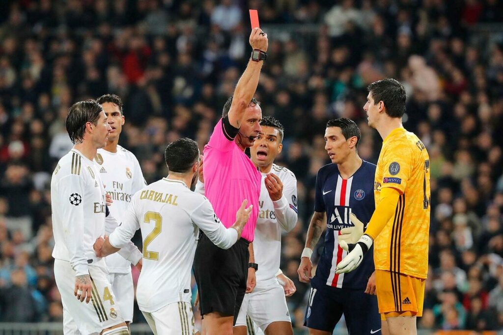 Lors de ce match Real Madrid vs. PSG de 2019, les Parisiens ont fait match nul, mais se sont imposés sur l'ensemble des deux matches 5-2.